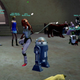 The cantina was lively and full of players.